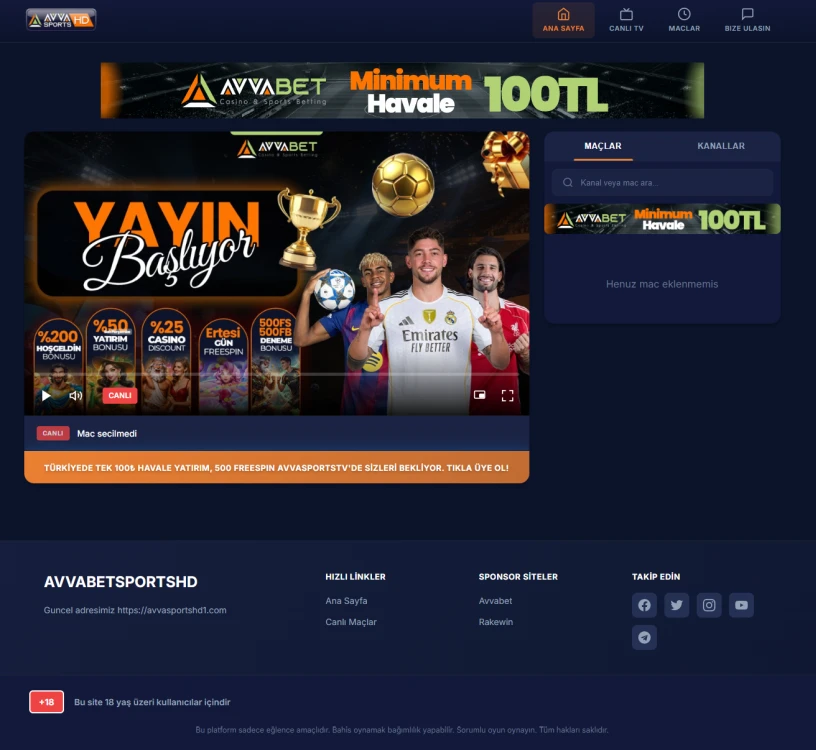 Avvasports hd ekran görüntüsü