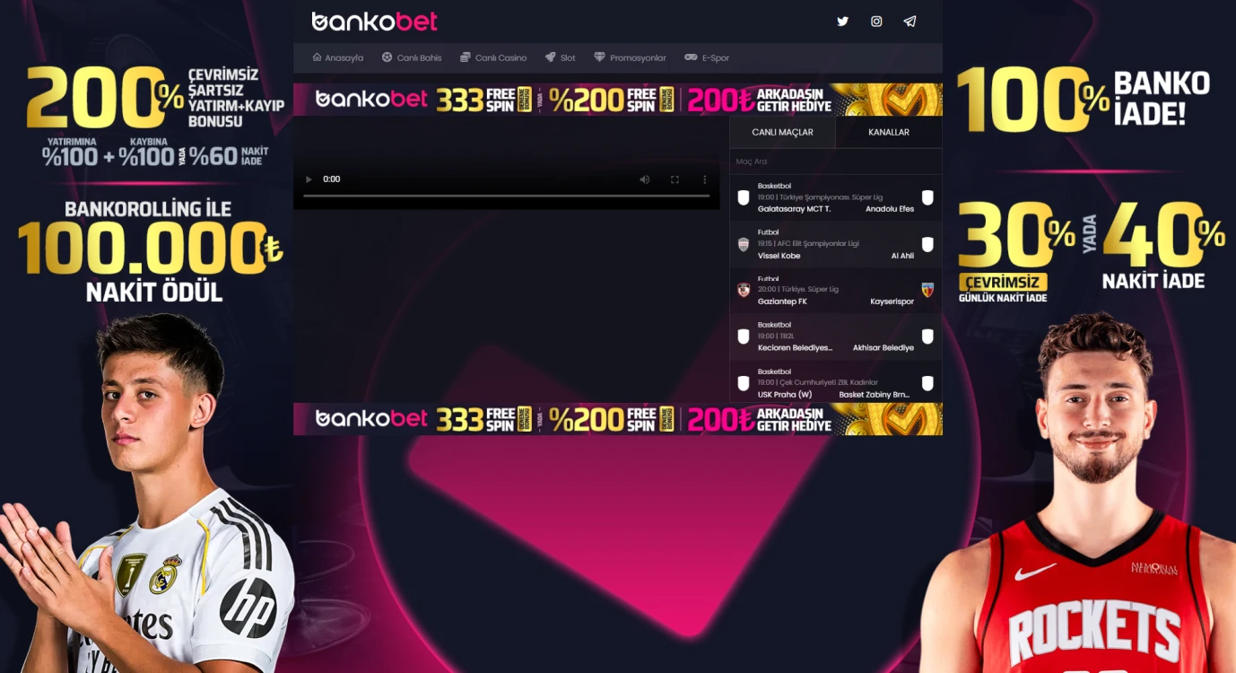 Bankobet Tv ekran görüntüsü