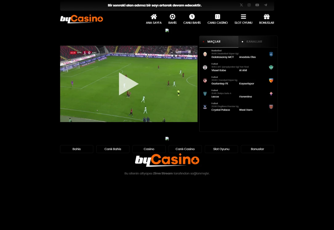 Bycasino Tv ekran görüntüsü