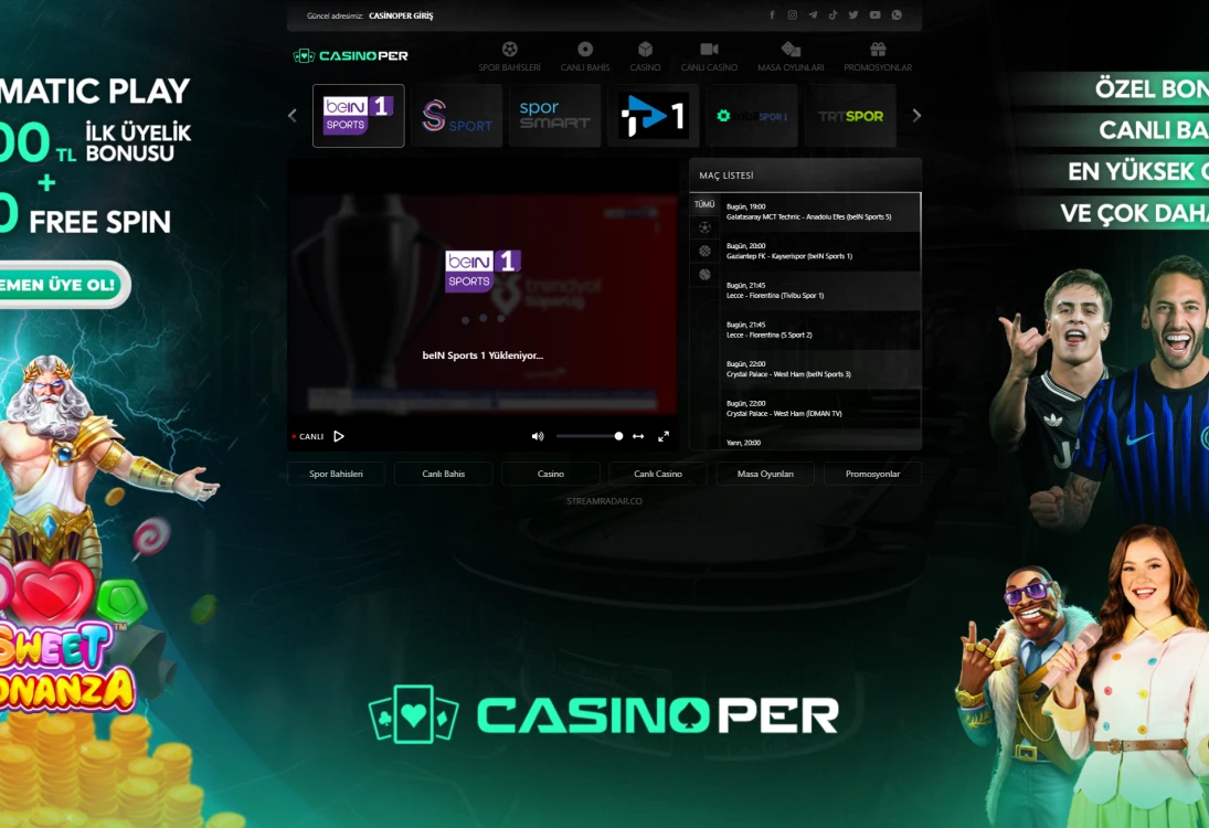 Casinoper Tv ekran görüntüsü