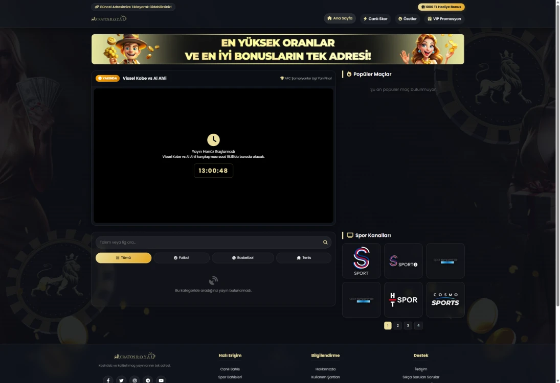 Cratos Royal Tv ekran görüntüsü