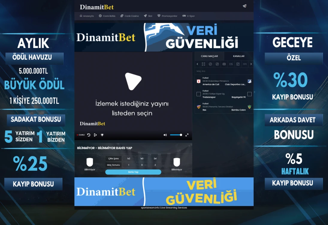Dinamit Tv ekran görüntüsü