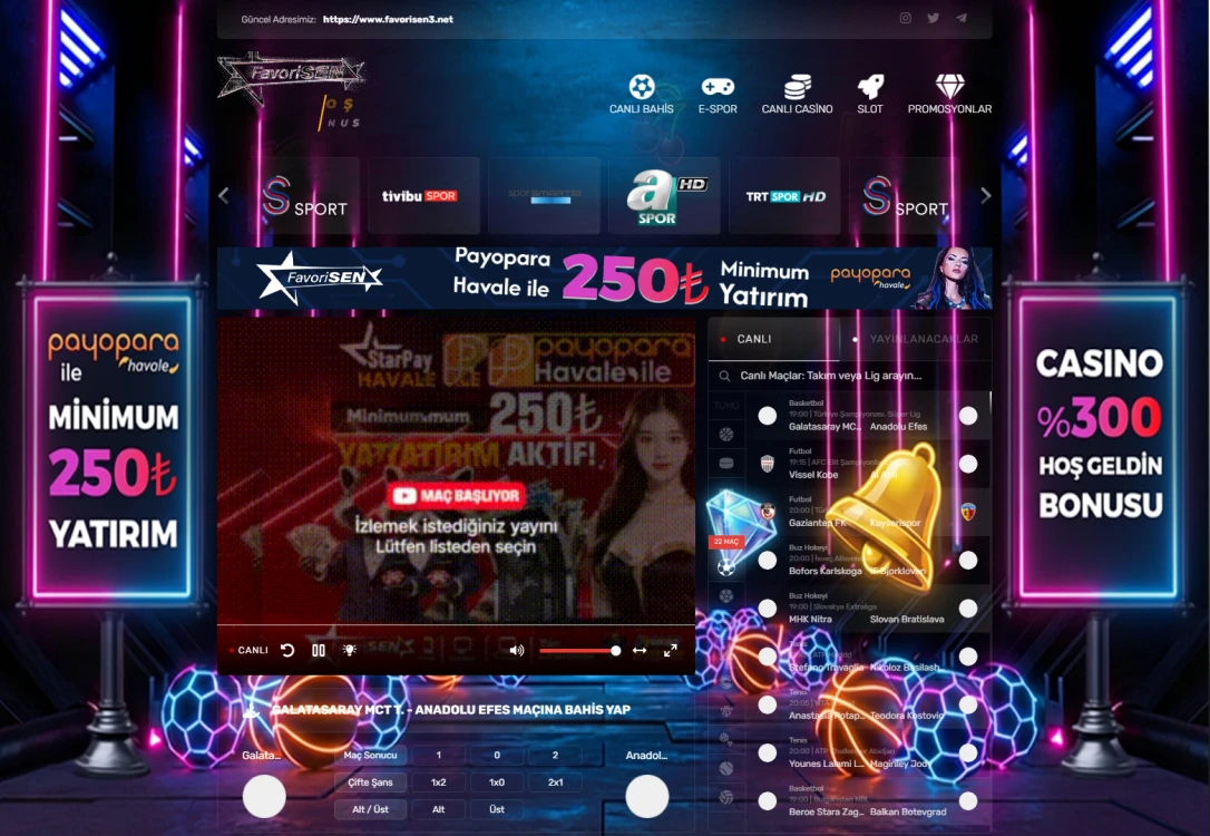 Favorisen Tv ekran görüntüsü