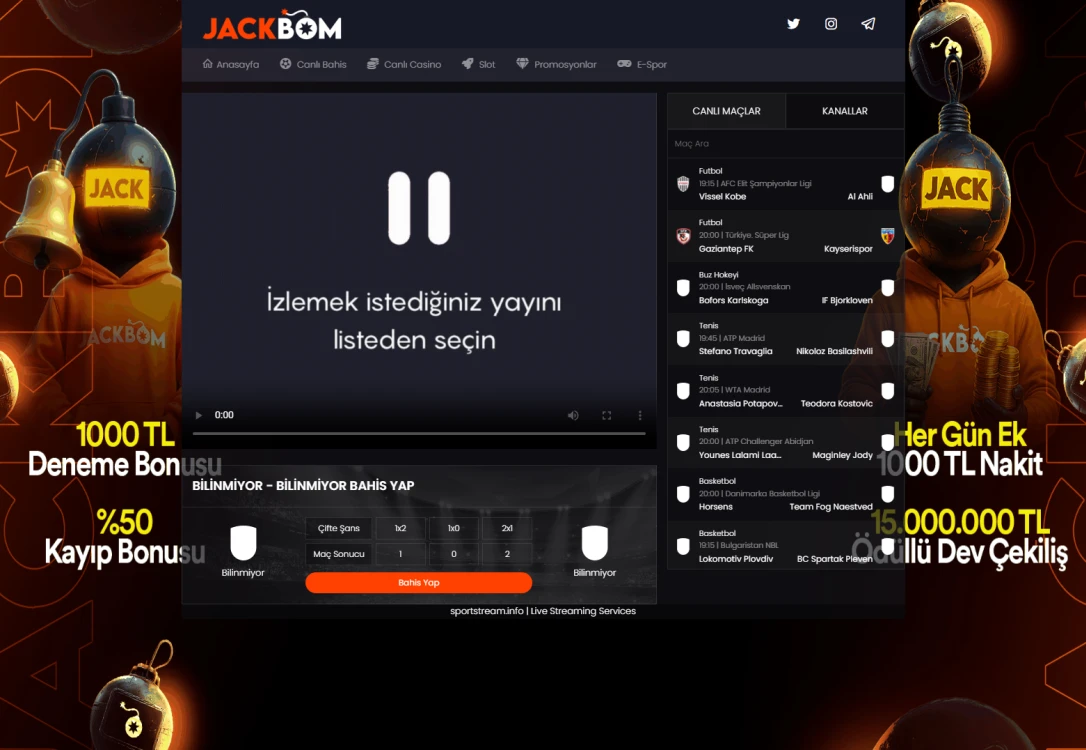 Jackbom Tv ekran görüntüsü