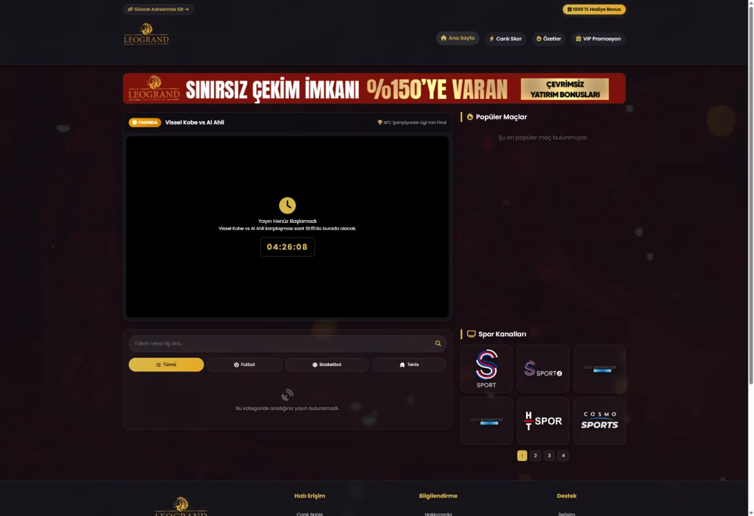 Leogrand Tv ekran görüntüsü