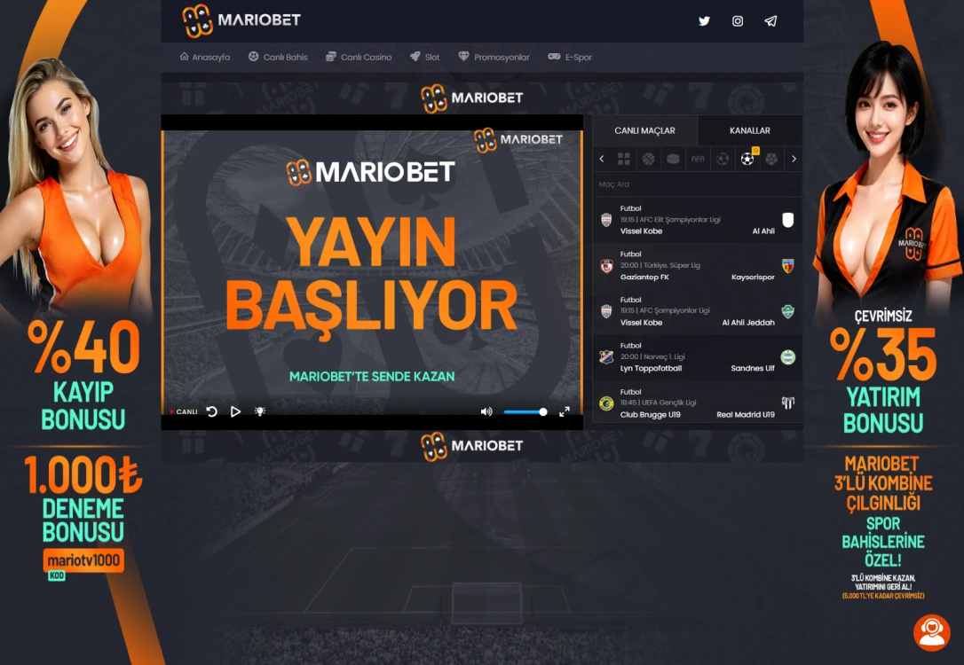 Mariobet Tv ekran görüntüsü