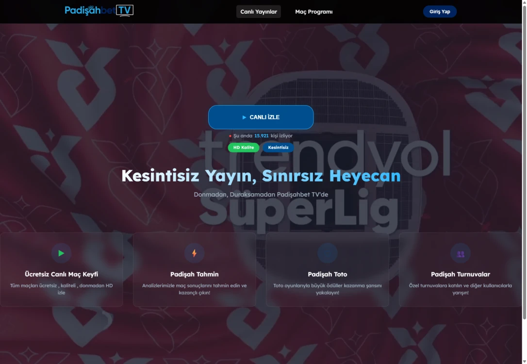 Padişah Tv ekran görüntüsü