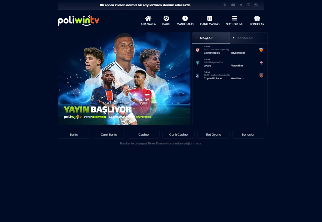 Poliwin Tv ekran görüntüsü