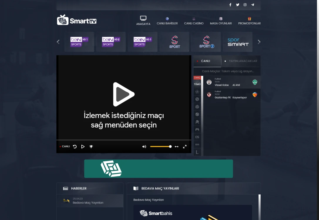 Smart Bahis Tv ekran görüntüsü