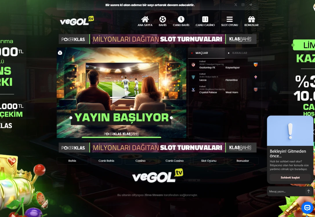 Vegol Tv ekran görüntüsü