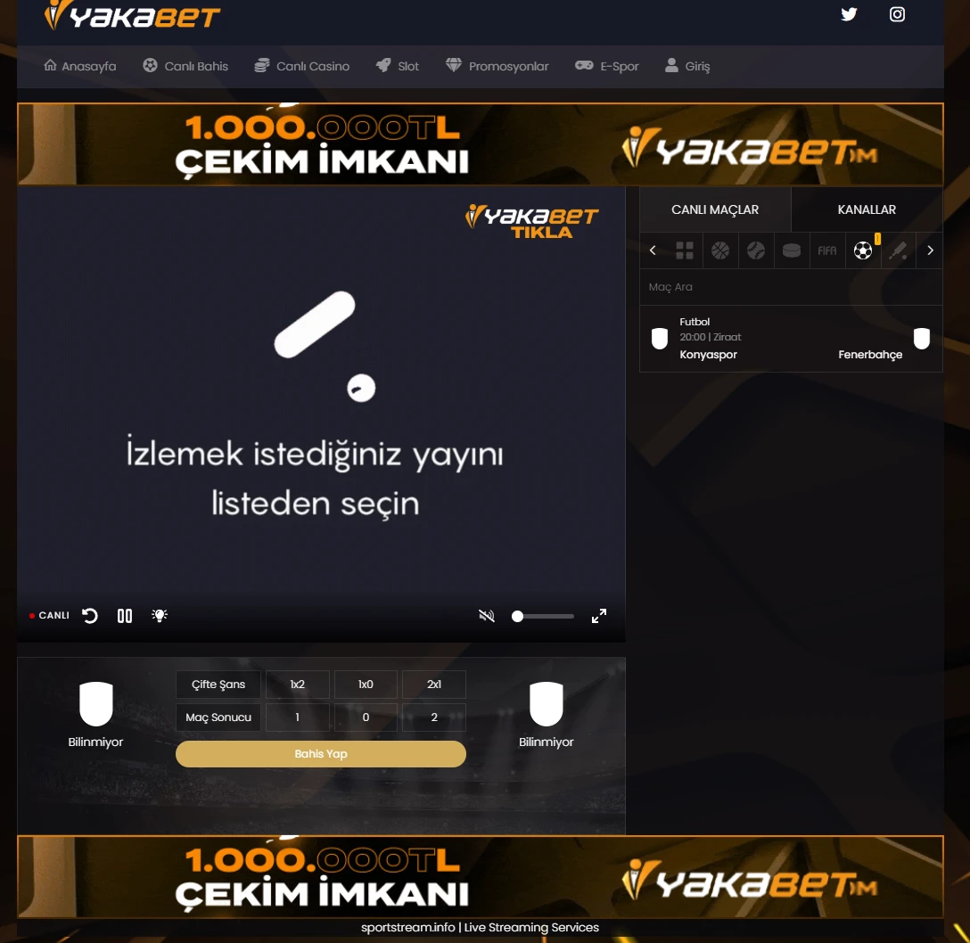 Yakabet Tv ekran görüntüsü